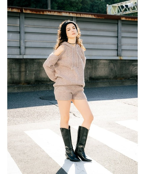 MIXニットショートパンツ