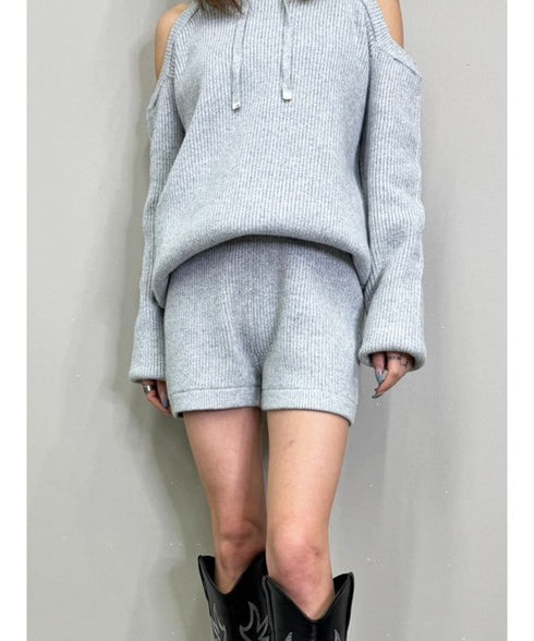 MIXニットショートパンツ