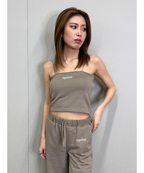 ロゴ刺繍スウェットキャミトップ