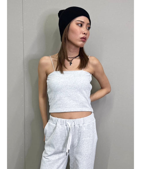 ロゴ刺繍スウェットキャミトップ