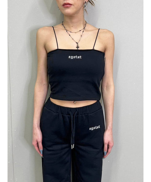 ロゴ刺繍スウェットキャミトップ