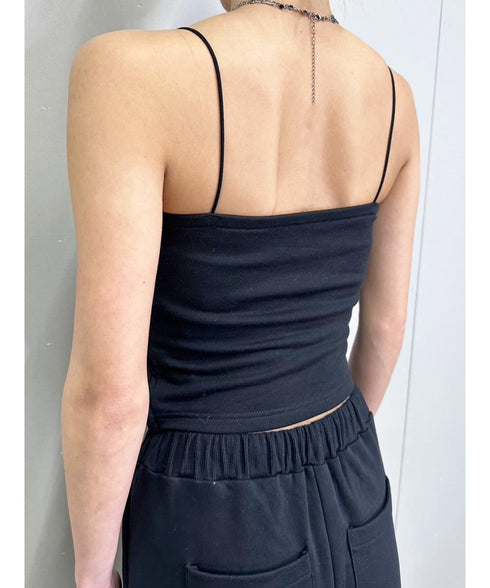 ロゴ刺繍スウェットキャミトップ