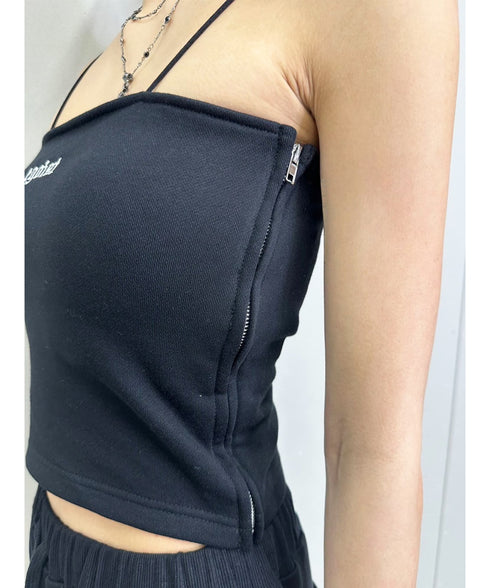 ロゴ刺繍スウェットキャミトップ