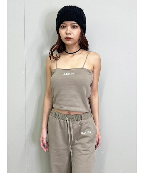 ロゴ刺繍スウェットキャミトップ