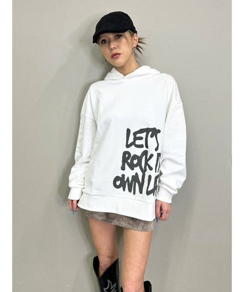 裾ロゴ裏毛トップ