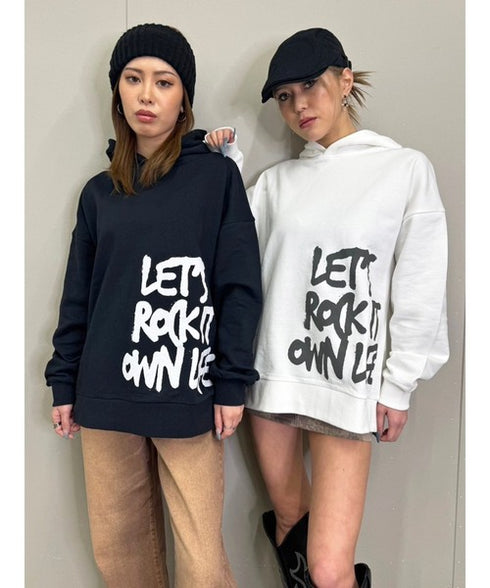 裾ロゴ裏毛トップ