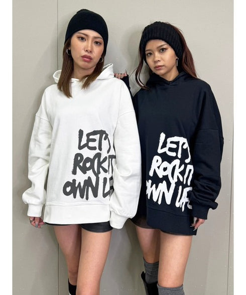 裾ロゴ裏毛トップ