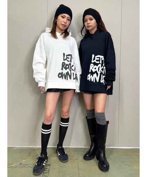 裾ロゴ裏毛トップ