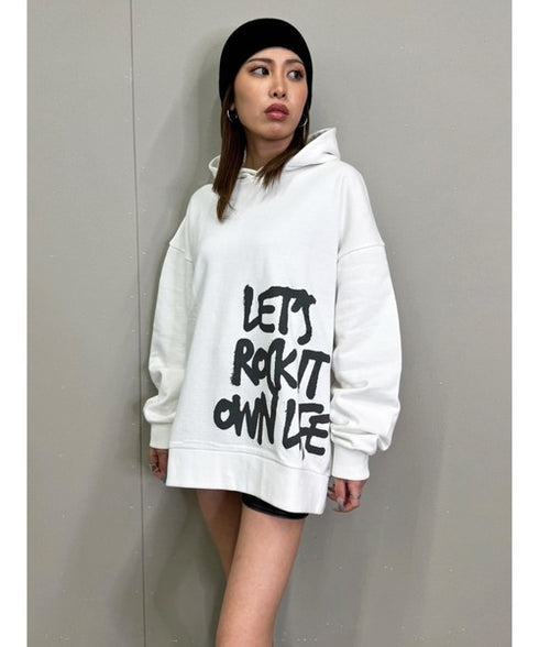 裾ロゴ裏毛トップ