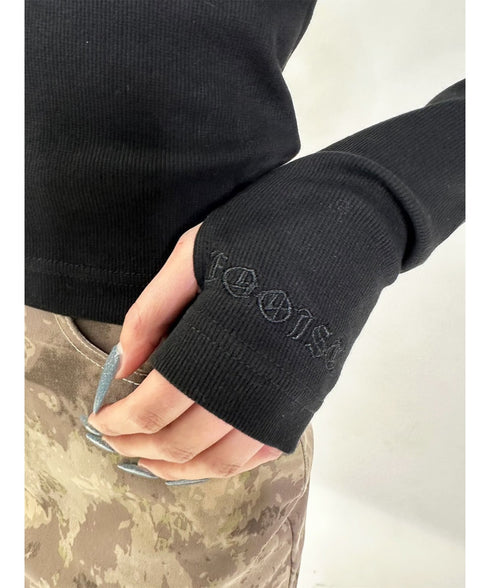 レースアップフードトップ