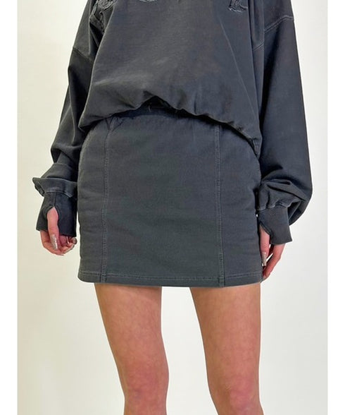 加工裏毛ミニスカート