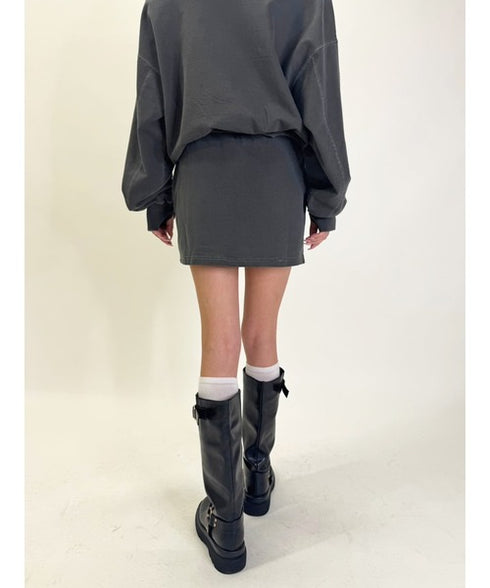 加工裏毛ミニスカート