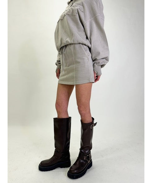 加工裏毛ミニスカート