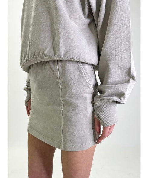 加工裏毛ミニスカート