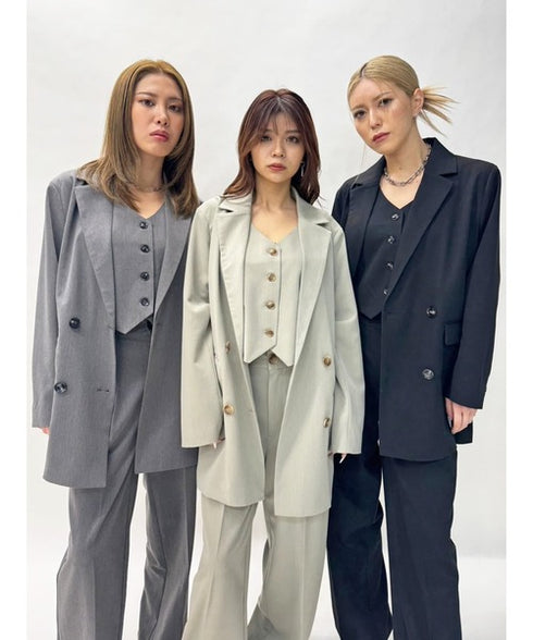 スリーブレスジャケットベスト