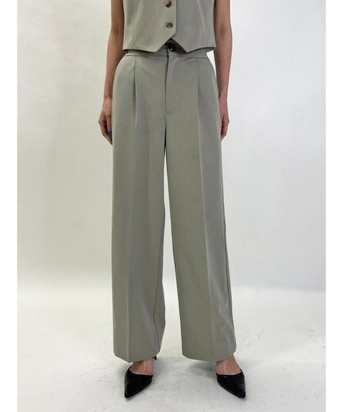 マーブル釦ワイドパンツ