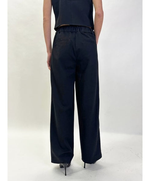 マーブル釦ワイドパンツ