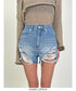 ハイダメージデニムショートパンツ