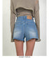 ハイダメージデニムショートパンツ