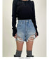 ハイダメージデニムショートパンツ
