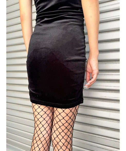 ラメ刺繍ベロアキャミワンピース