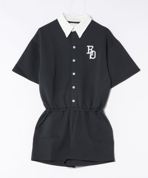 ラガーシャツ半袖オールインワン