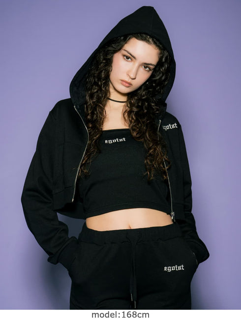 ロゴ刺繍スウェットキャミトップ