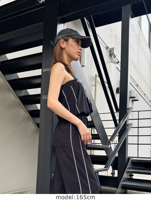 ポケットロゴパイルベアオールインワン