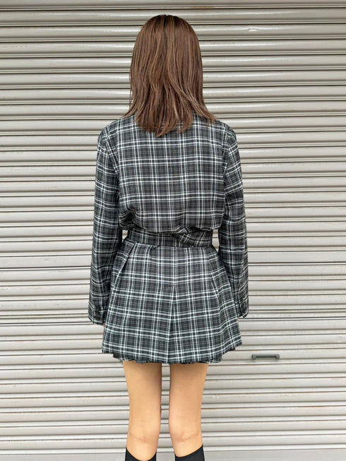 ワイドベルト付ダブルジャケット