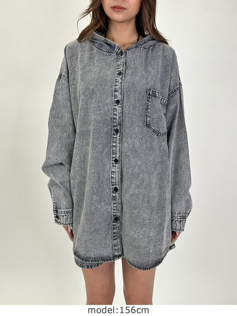 ケミカルフードシャツ