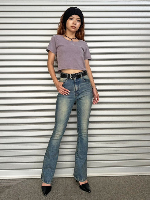 ロゴ刺繍加工チビT