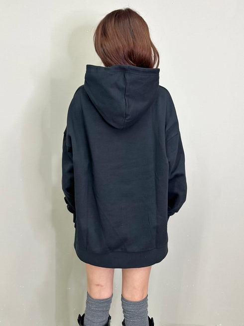 裾ロゴ裏毛トップ