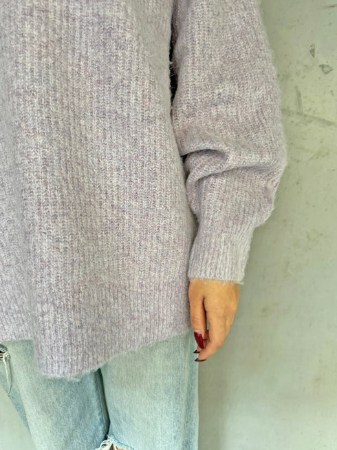 ロングシャギービッグニットトップス