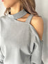 カットアウトスウェットトップス
