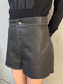 ヴィンテージ風フェイクレザーショートパンツ