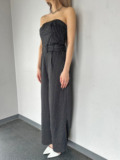 コルセットワイドパンツオールインワン