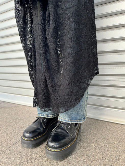 レースシャツライクロングスカート