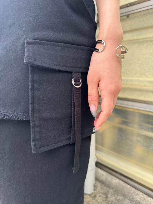 レイヤード風カーゴスカート