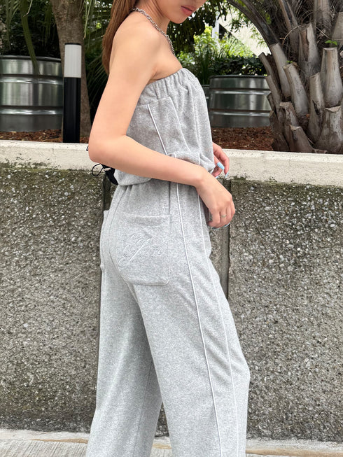 ポケットロゴパイルベアオールインワン