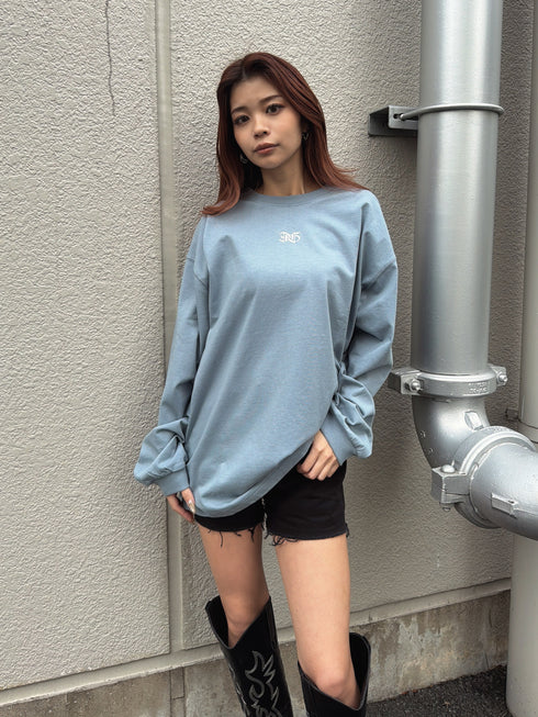 フロント刺繍ユニセックスロンT