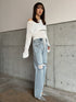 ウエストゴムデニムパンツ
