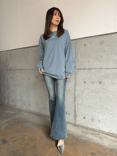 フロント刺繍ユニセックスロンT