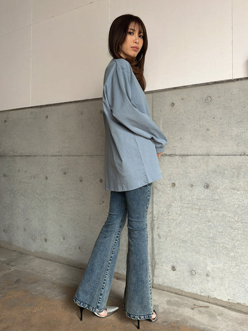 フロント刺繍ユニセックスロンT