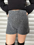 プレート付ラメニットショートパンツ