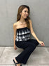 チェック柄ベアトップス