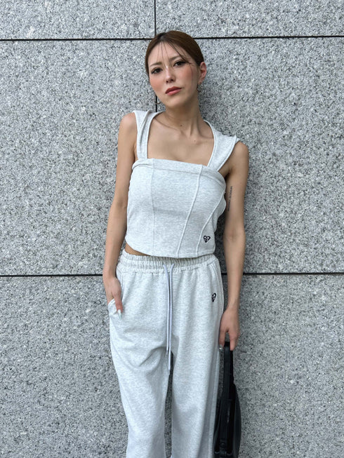 ハートロゴ裏毛ベアトップス