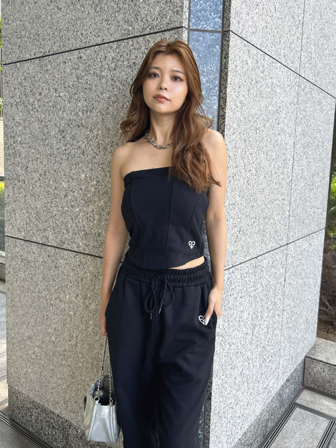 ハートロゴ裏毛ベアトップス