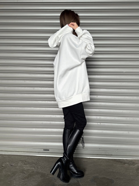 ラインストーンフードトップス