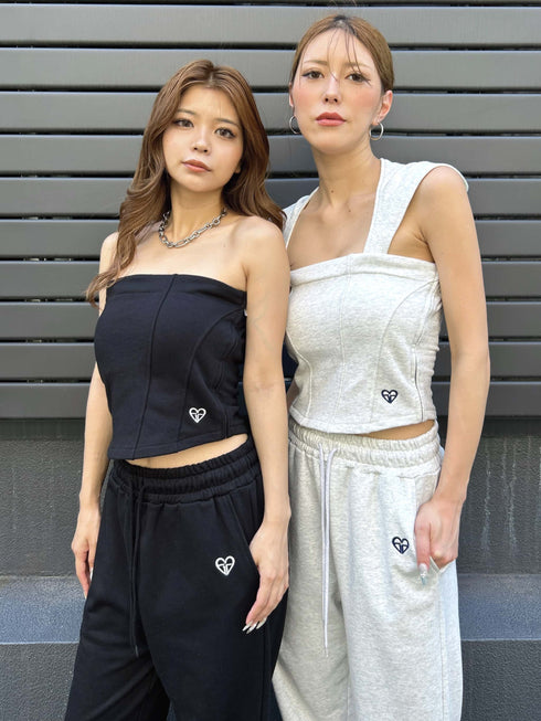 ハートロゴ裏毛ベアトップス