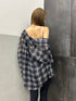 チェック柄シアーオーバーシャツ